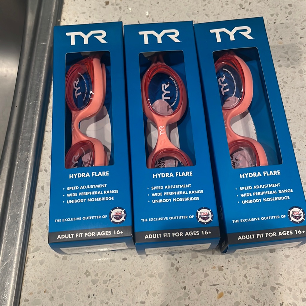 Brand New 3 Tyr Pink Adult Swim Goggles